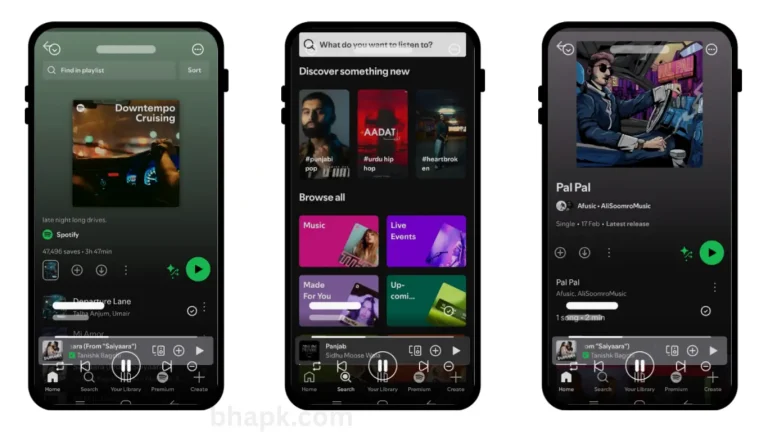 Spotify Home page 